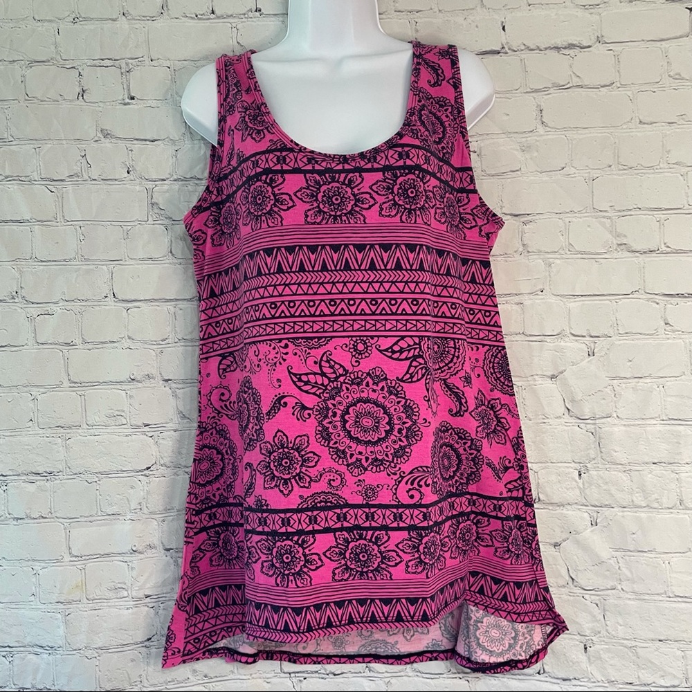 Pink & Navy Blue Tank Top 1X